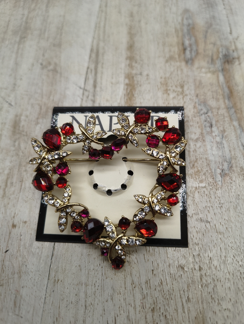 Napier Stone Heart Pin